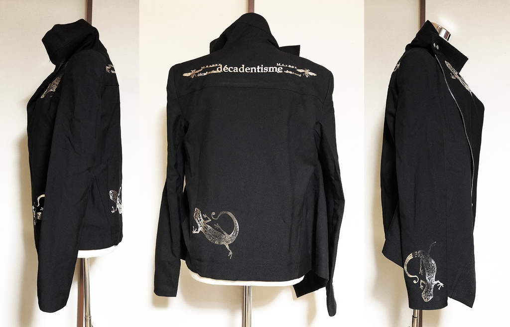 銀箔ヤモリのドレーブジャケット