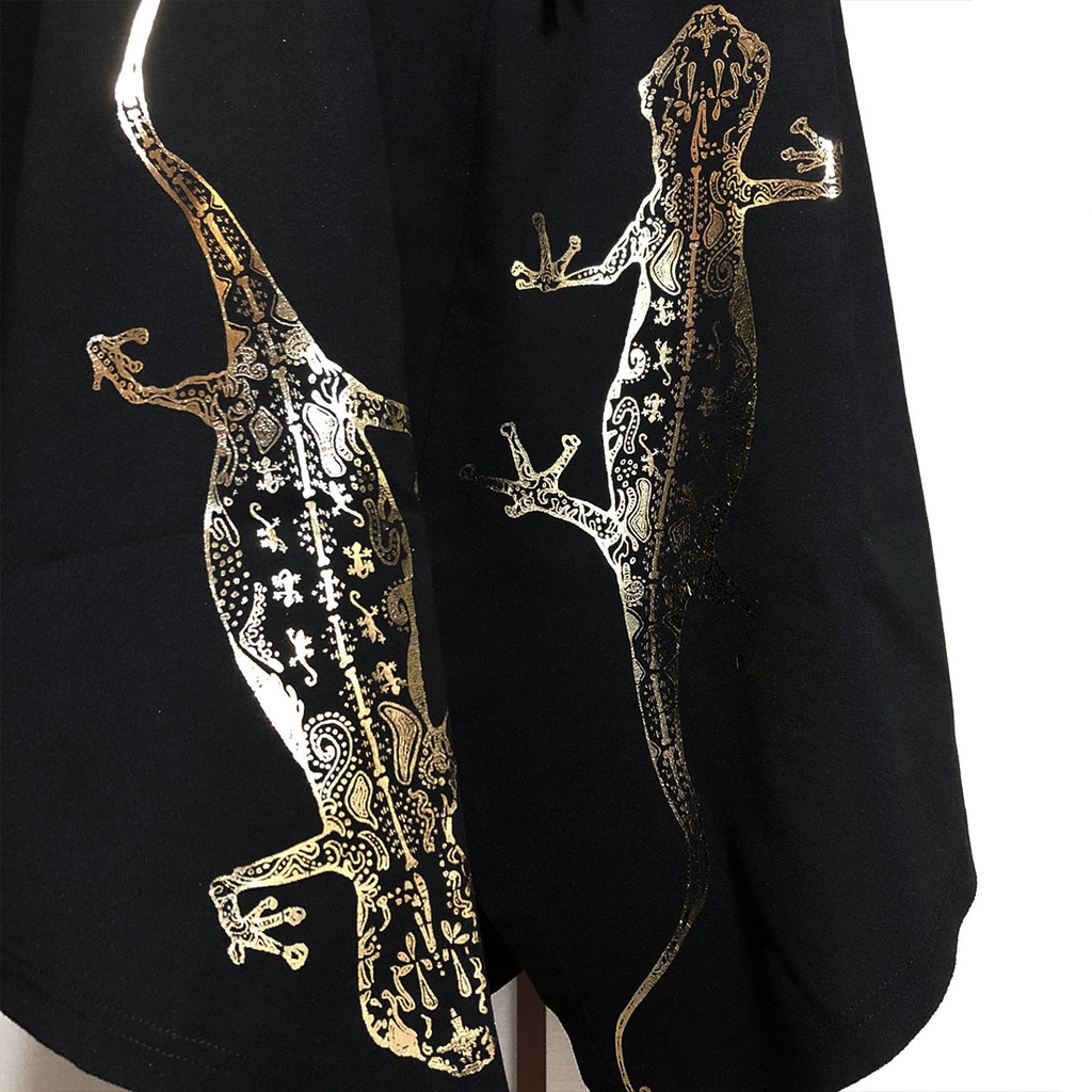 BIG金箔ヤモリのヘムラインスカート【M】