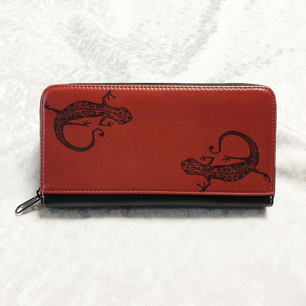 ヤモリのラウンドファスナー長財布