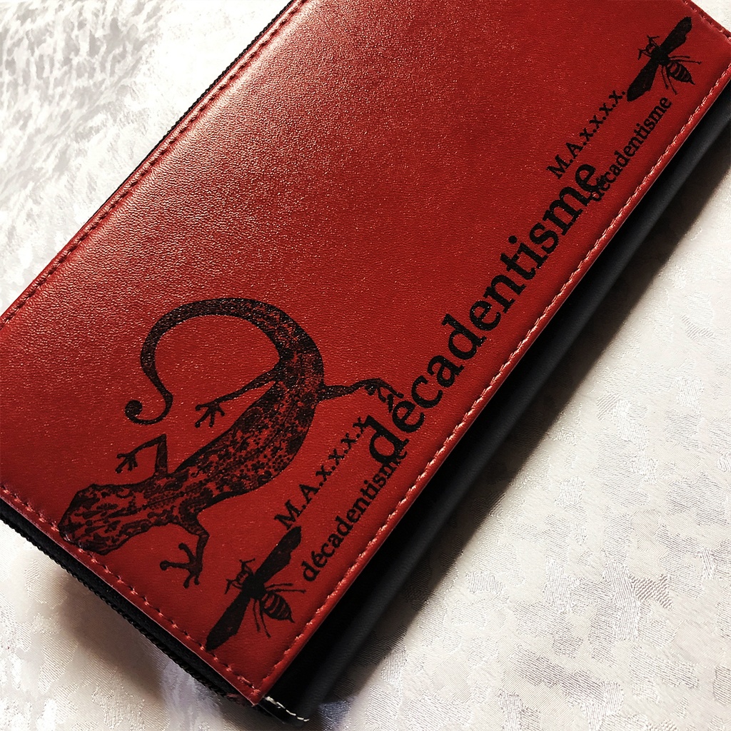 ヤモリのラウンドファスナー長財布