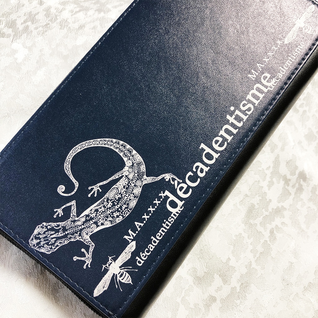 ヤモリのラウンドファスナー長財布