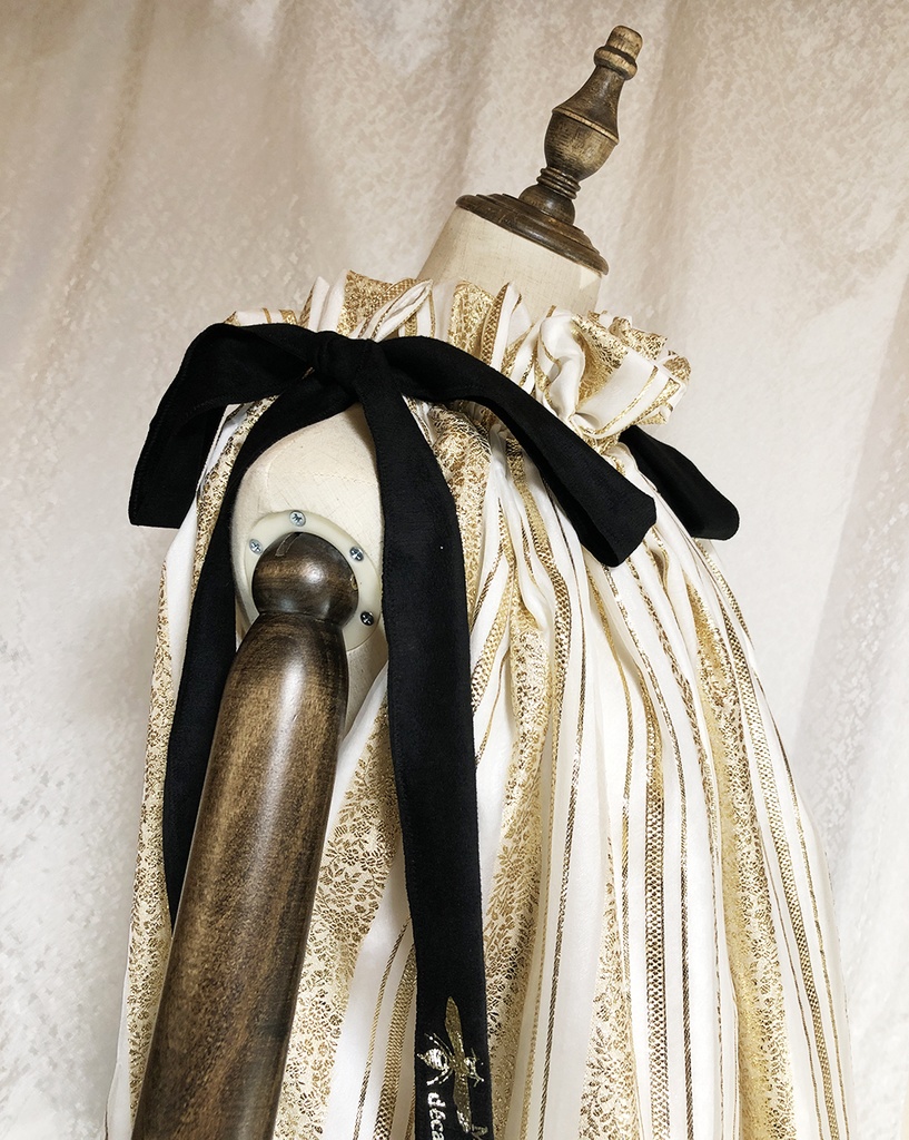 ヤモリ×シフォンジャガードのRibbonロングブラウス