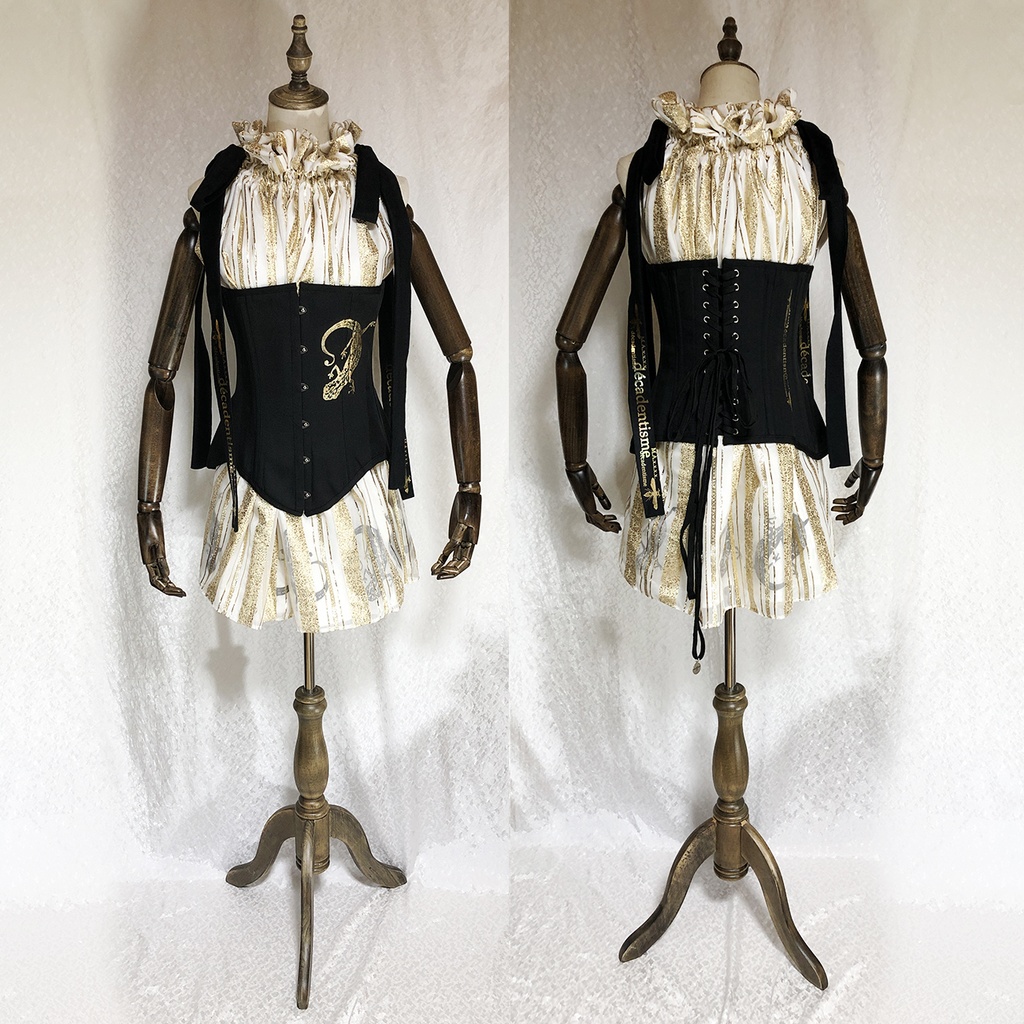 ヤモリ×シフォンジャガードのRibbonロングブラウス