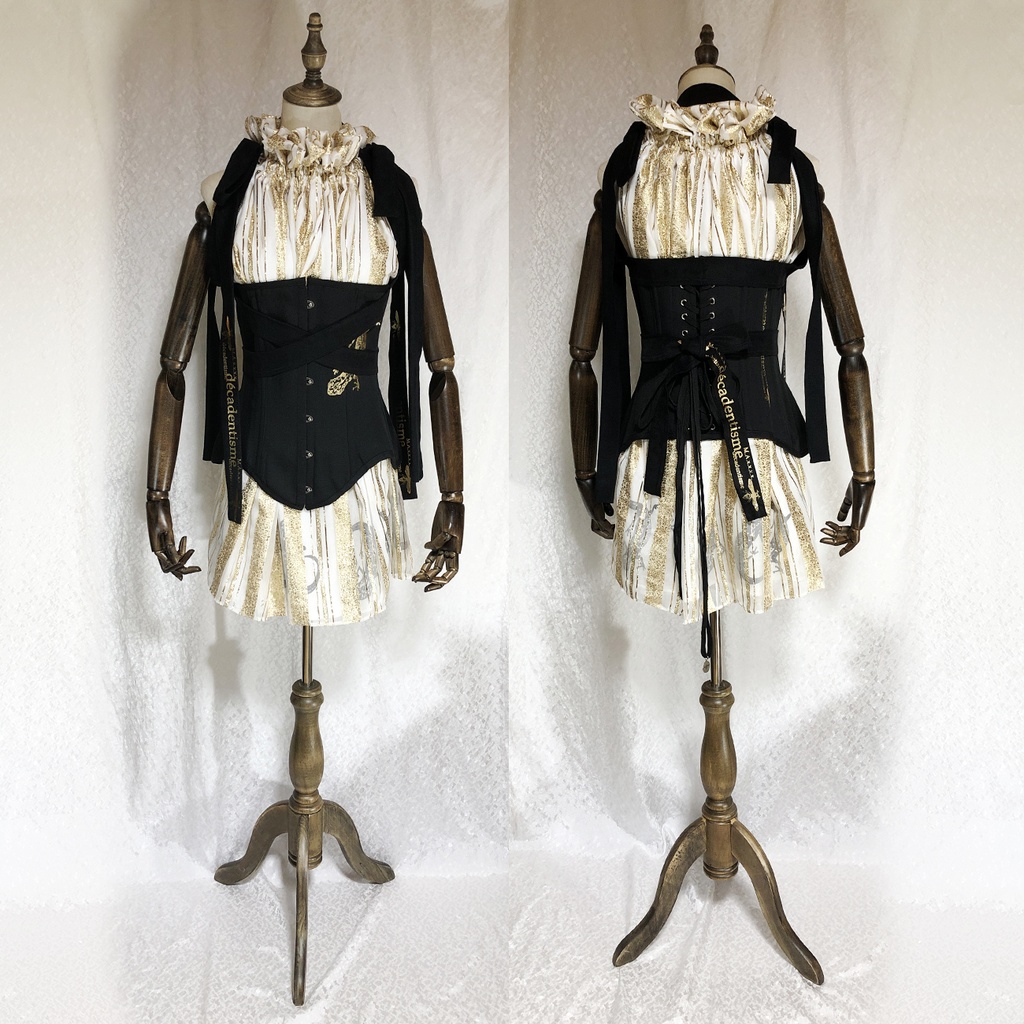 ヤモリ×シフォンジャガードのRibbonロングブラウス