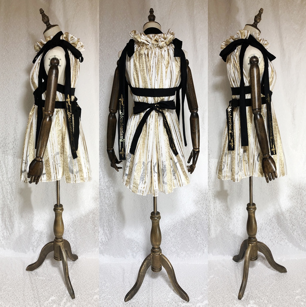 ヤモリ×シフォンジャガードのRibbonロングブラウス