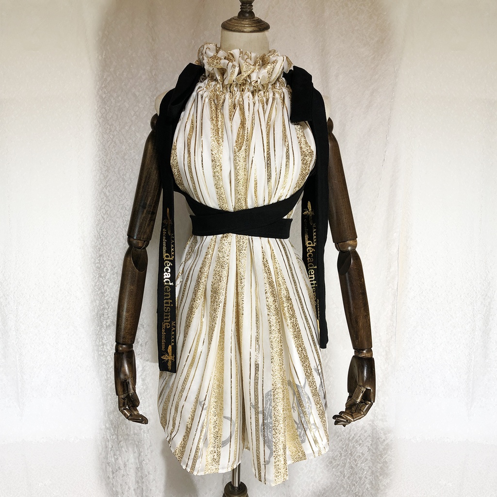 ヤモリ×シフォンジャガードのRibbonロングブラウス