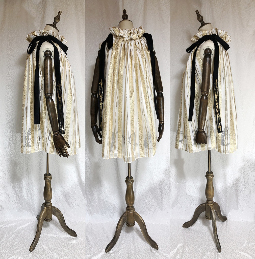 ヤモリ×シフォンジャガードのRibbonロングブラウス