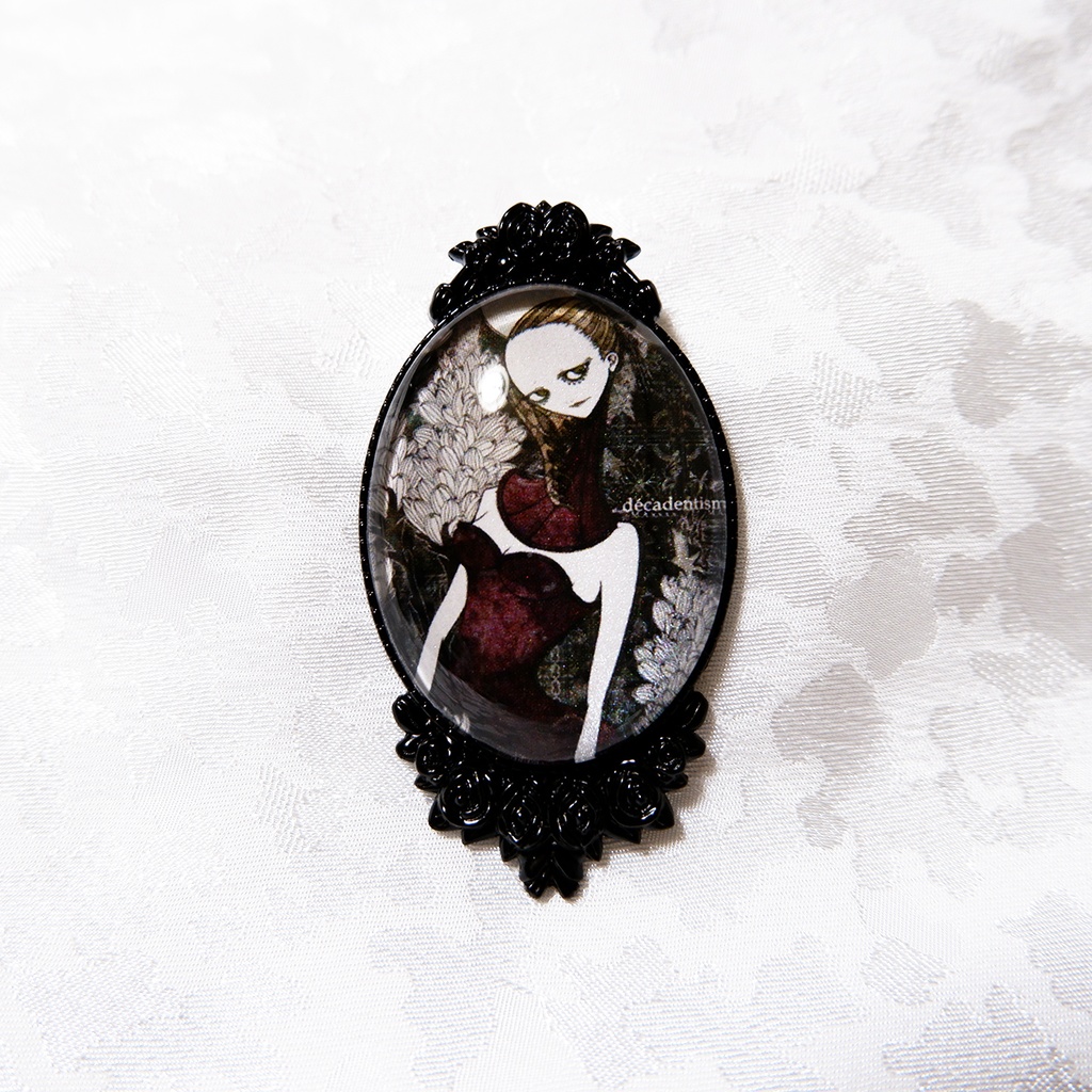 『Tubéreuse-チュベローズ-』ガラス製ブローチ