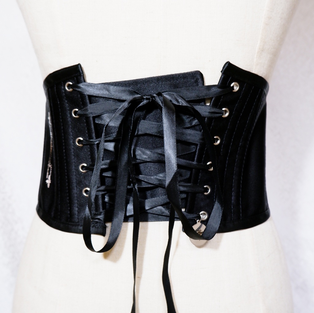 銀箔ヤモリのショートコルセット【M】