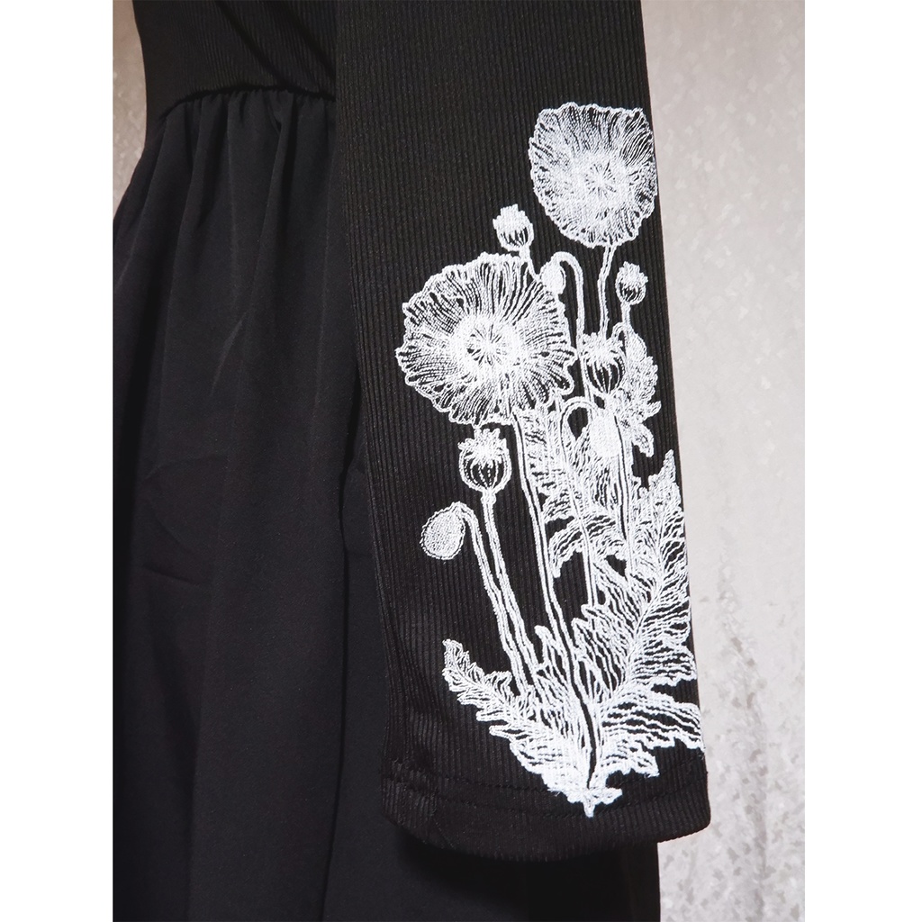 ケシの花のカットソーワンピース