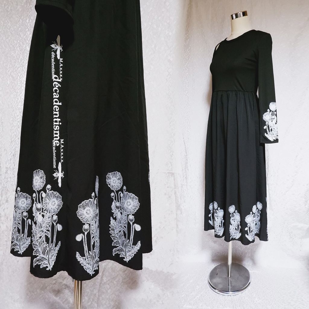 ケシの花のカットソーワンピース