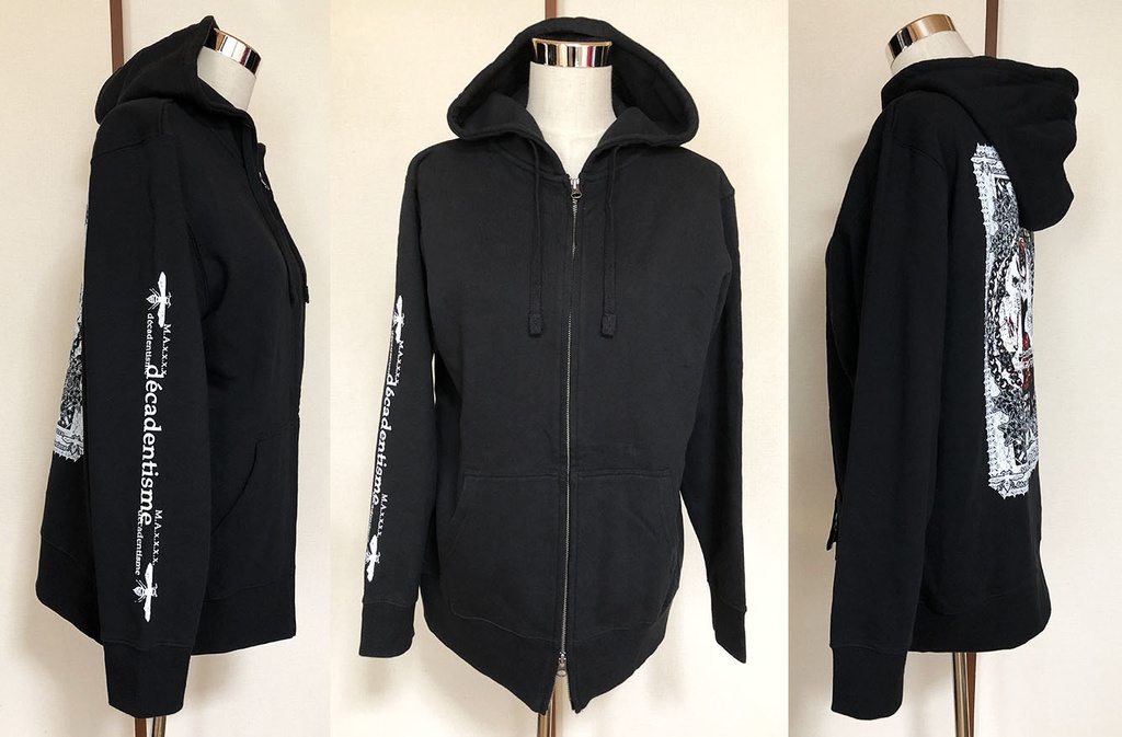 espiéglerie-いたずら-ダブルZIPパーカー ブラック