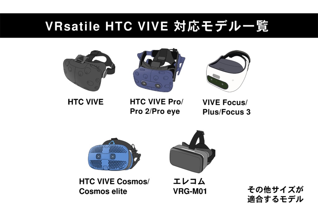 【HTC VIVEシリーズ対応モデル】VRヘッドマウントディスプレイ専用メガネ「VRsatile/ヴァーサタイル」処方箋受領より通常3週間以内にお届け
