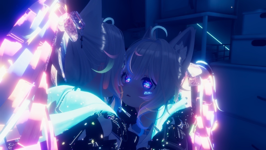 【Chiffon】【MA対応】《Multi-Emotion Kiss Animation System》- VRChat用 3種類の感情の三段キス表情アニメーション機能