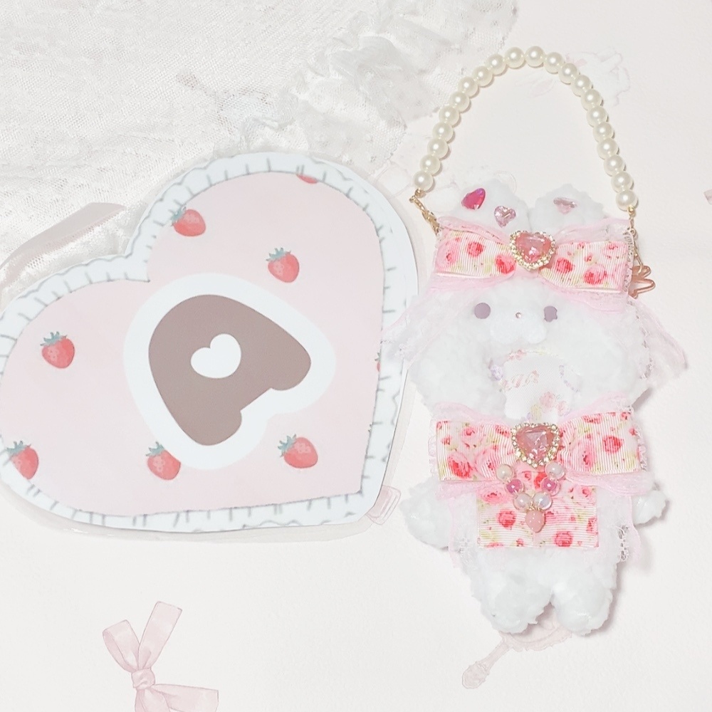 14cm チャーム付きうさぎさん