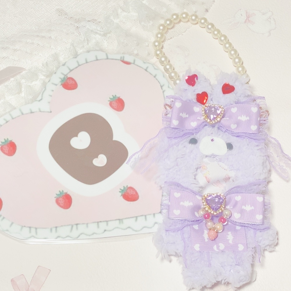 14cm チャーム付きうさぎさん