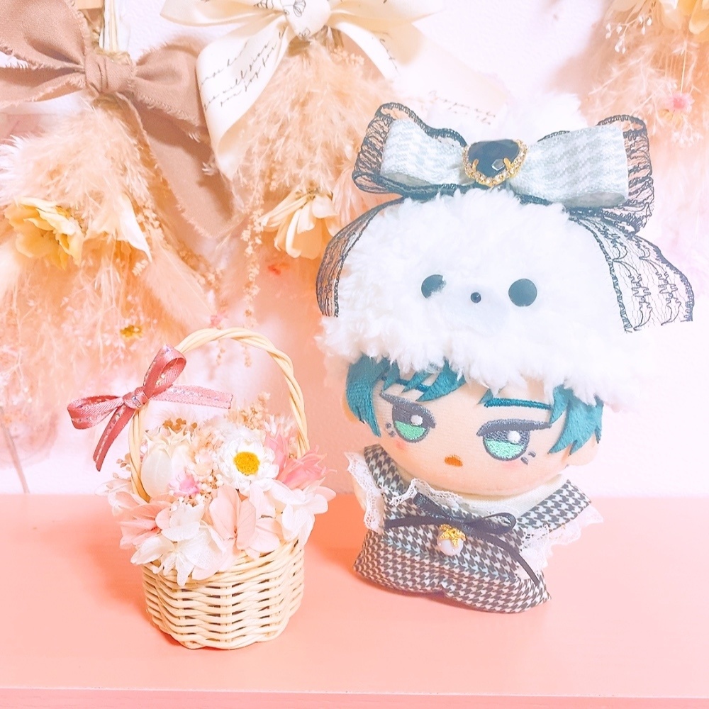 うさぎさんサロペット&モコモコ帽子