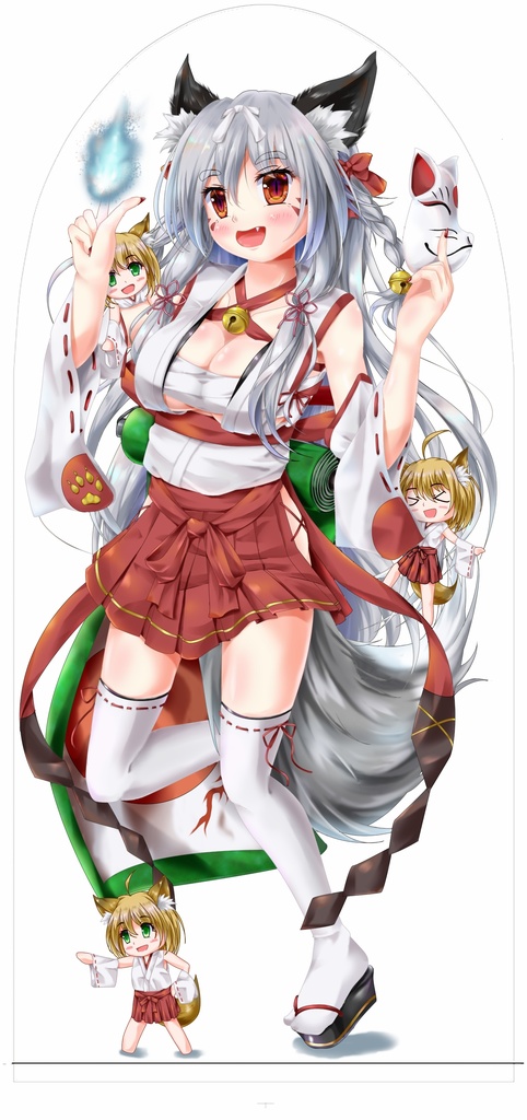 【再販開始】等身大エアフィギュア_巫女狐の鈴音ちゃん