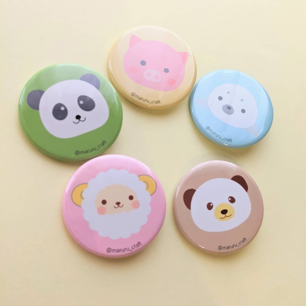 まるるのデザインガーデン アザラシ モチちゃん 缶バッジ