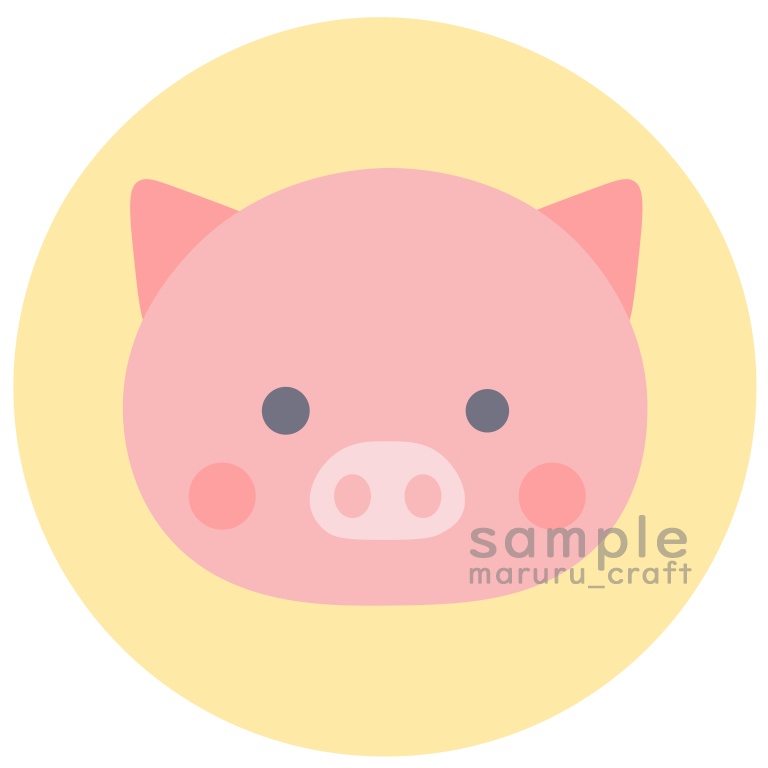 まるるのデザインガーデン ぶた ブーくん 缶バッジ