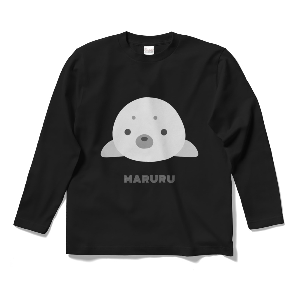 まるる家族 アザラシのもちちゃん ロングスリーブTシャツ