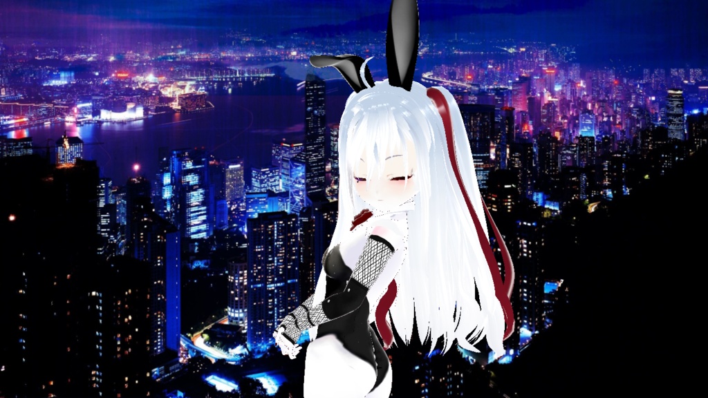 sexy bunnygirl costume, shiny