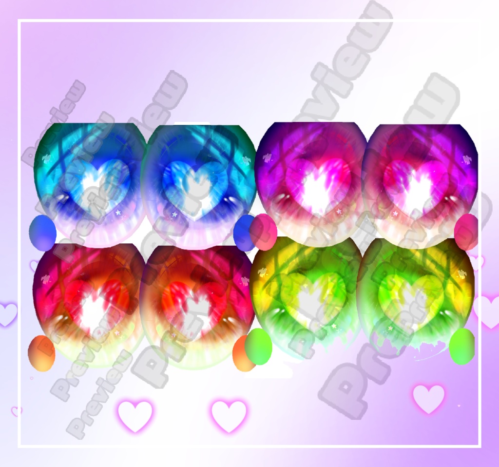 ♥「Sapphy 」make up/Nail/eye texture pack Burning Love」のテクスチ【サフィ】♥