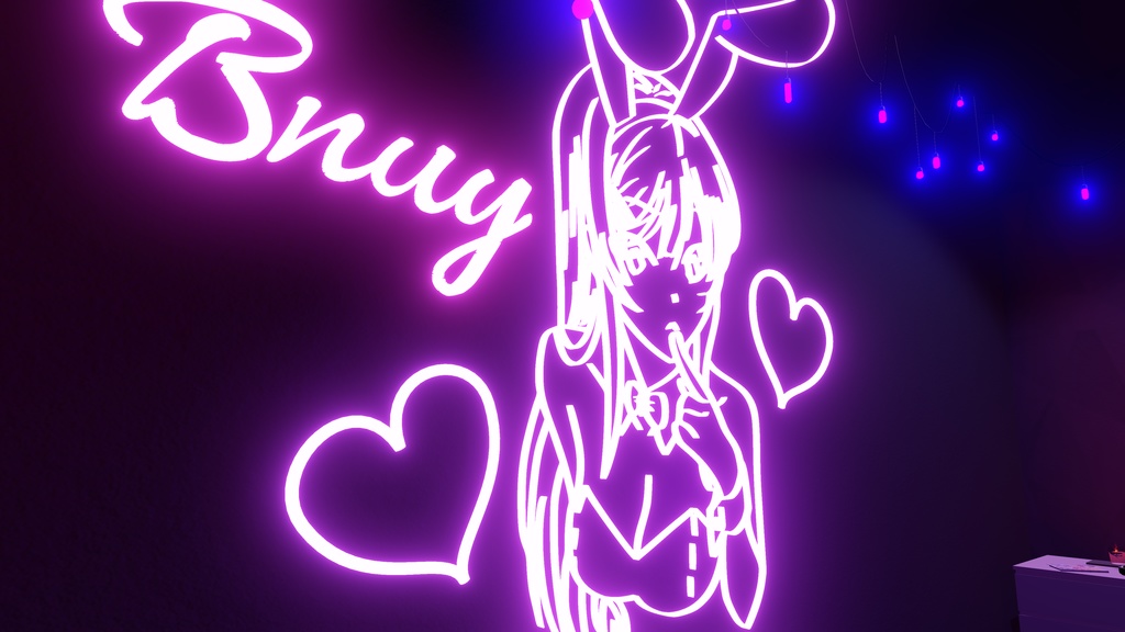 ♥Bunny Girl Neon Sign Pack ネオンサイン ledネオンライト 「bunny girl senpai」♥
