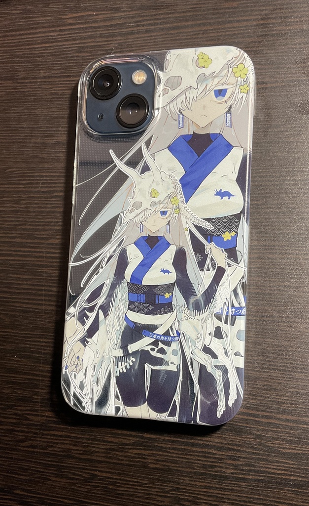 化石着物スマホケース