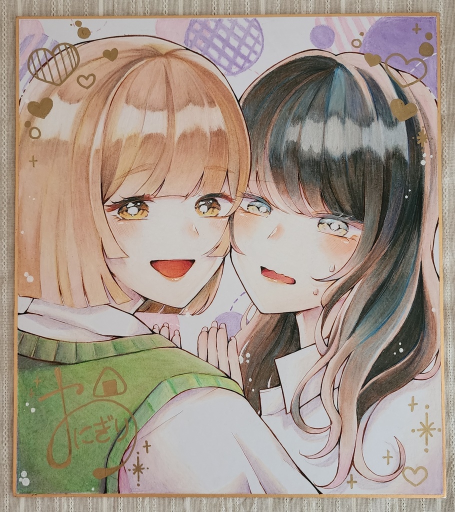 【直筆大色紙】︎‪💕創作百合︎‪💕