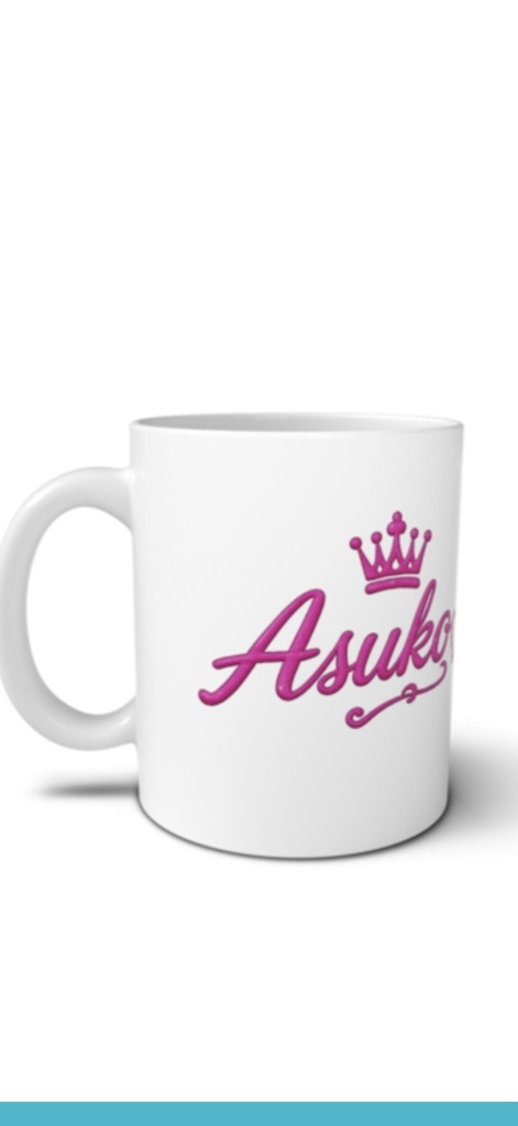 Asuko オリジナルマグカップ(WHITE×PINK)