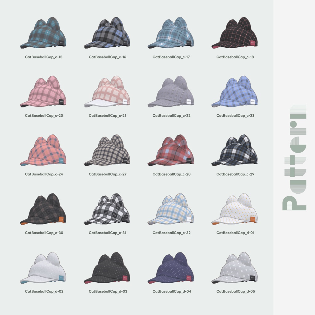 みみつきベースボールキャップ Cat Baseball Cap