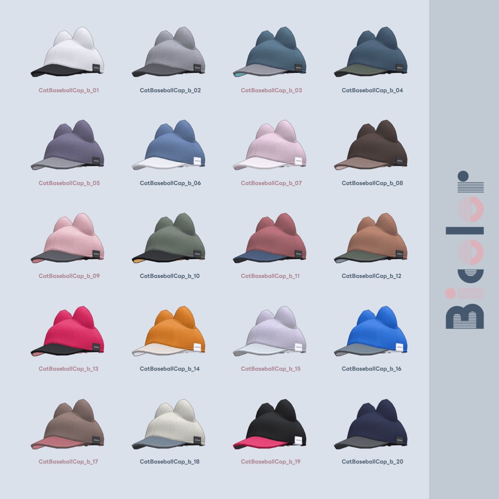 みみつきベースボールキャップ Cat Baseball Cap