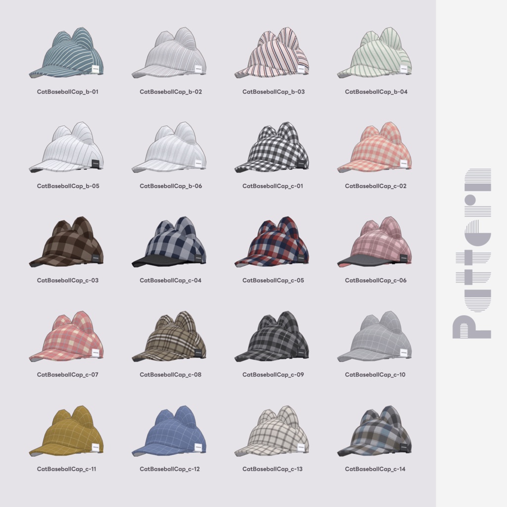 みみつきベースボールキャップ Cat Baseball Cap