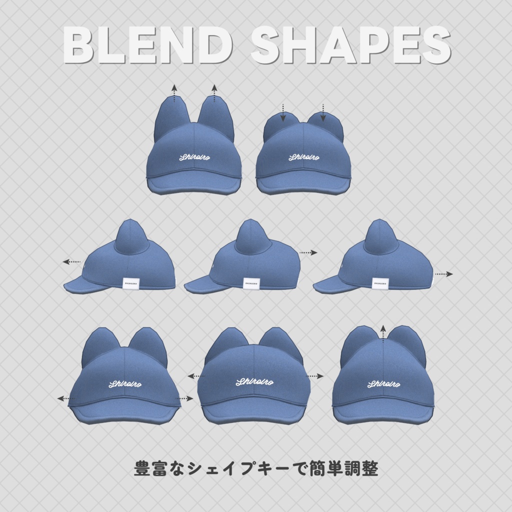 みみつきベースボールキャップ Cat Baseball Cap