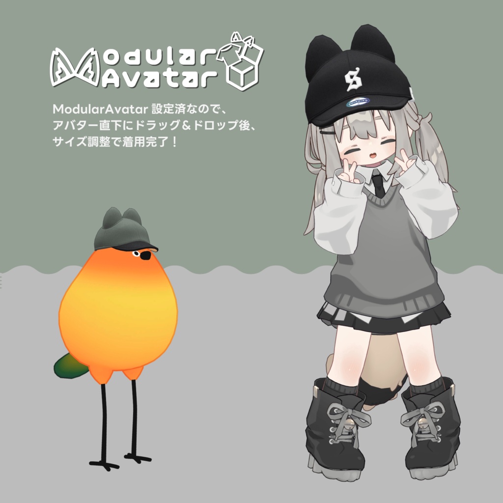 みみつきベースボールキャップ Cat Baseball Cap