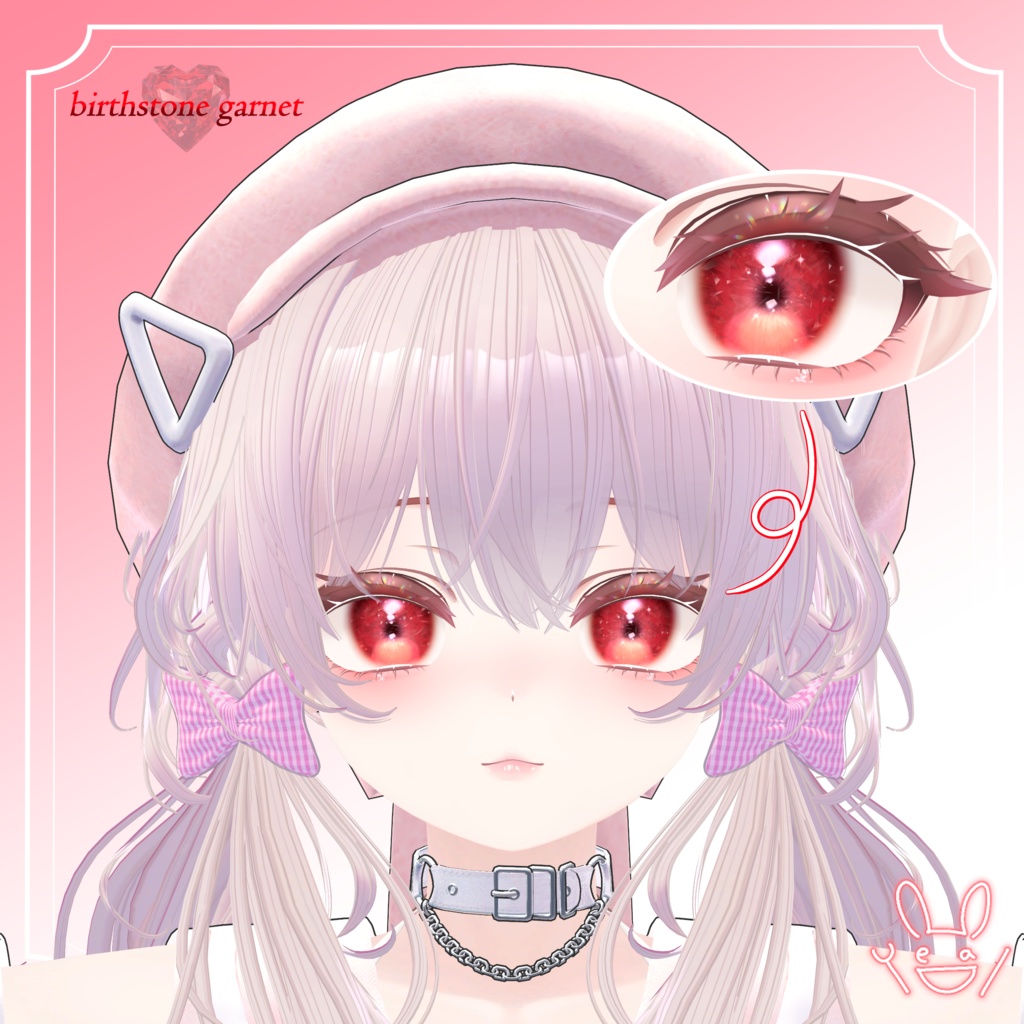 【Manuka】Birthstone garnet Eyes Texture + Make up, Body texture