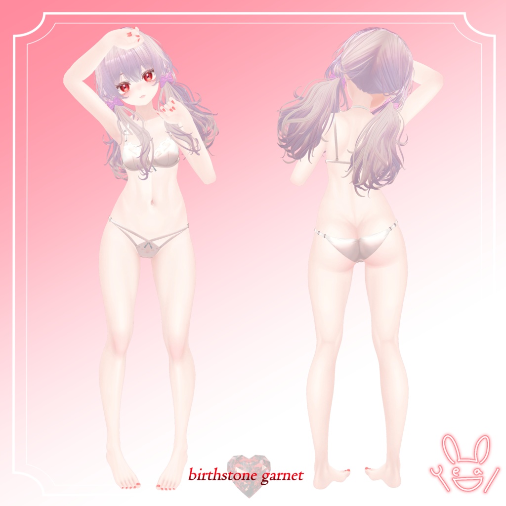 【Manuka】Birthstone garnet Eyes Texture + Make up, Body texture