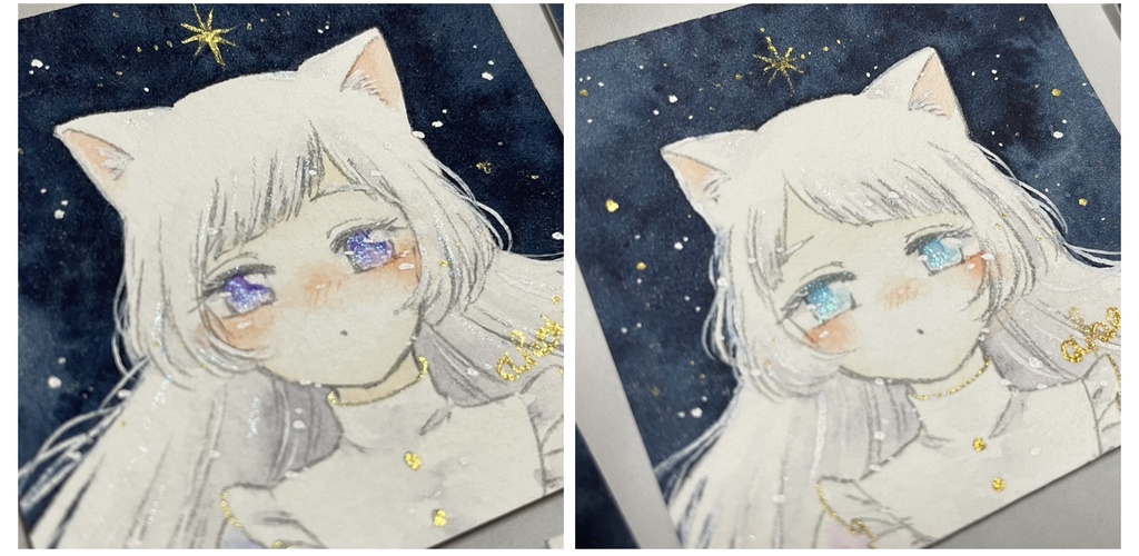 星と夜のミニ原画