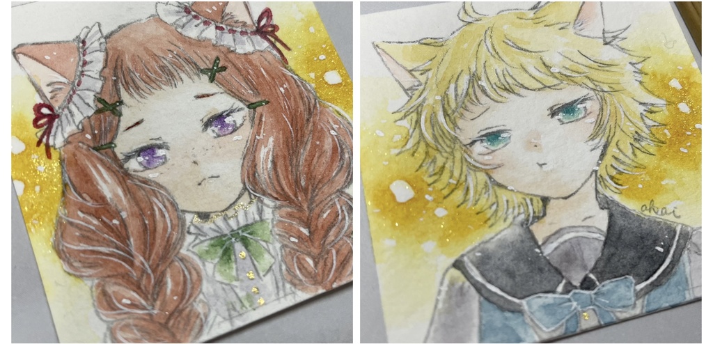 星と夜のミニ原画