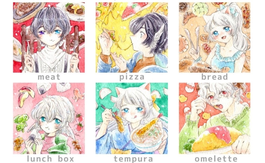 ごはんの複製ミニ原画