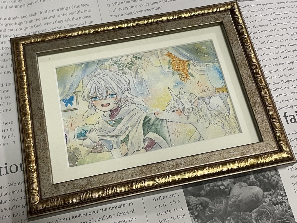 額装原画「遊びのおさそい！」