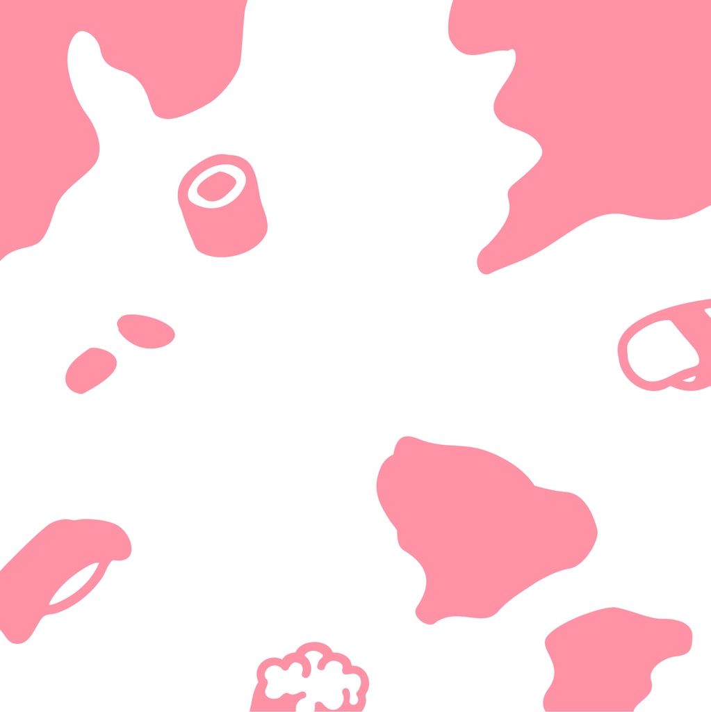 S-USHI スシウシ 寿司の牛柄 | ピンク×白 スマートフォン・タブレット壁紙