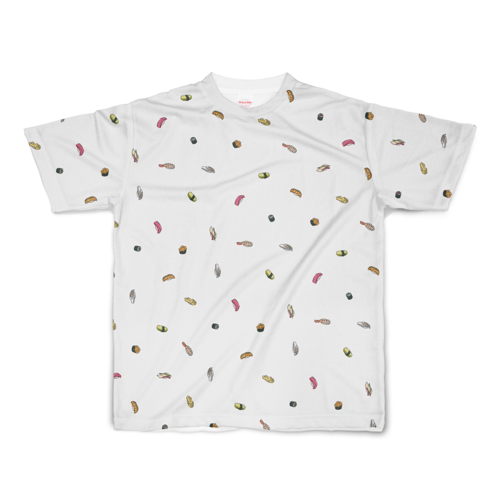 シンプル・スシ|パターン|総柄Tシャツ