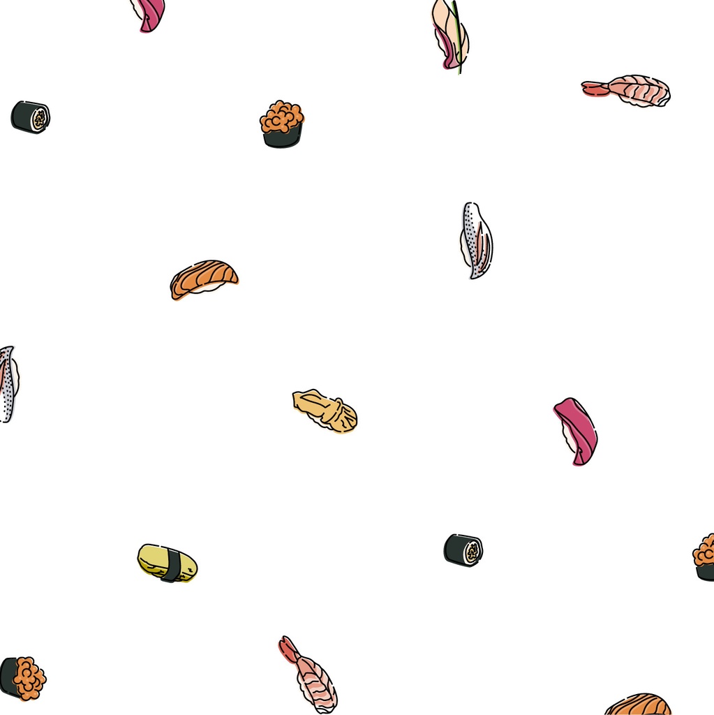 シンプル・スシ|パターン|スマートフォン&タブレット壁紙 Simple SUSHI | Pattern | Phone and Tablet Wallpaper