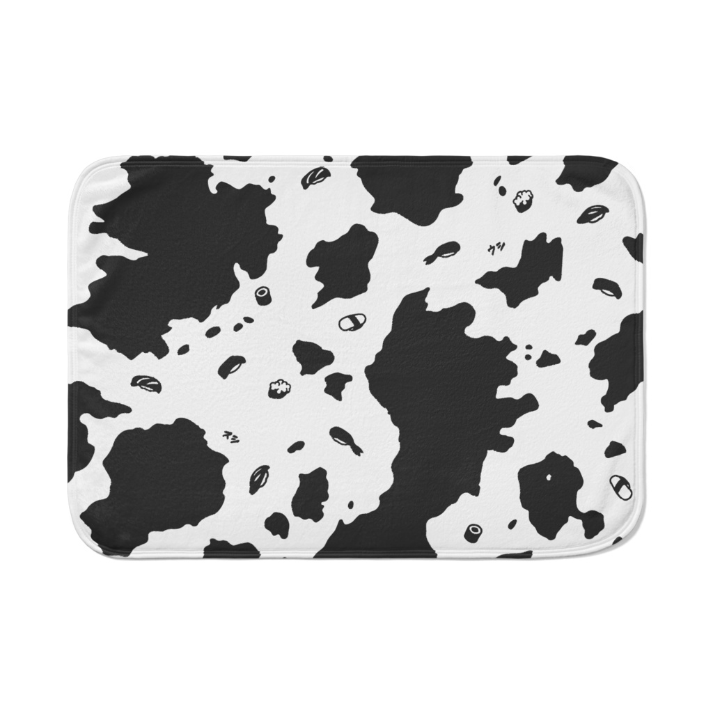 S-USHI ウスシ 鮨の牛柄|黒|ブランケット SUSHI CowPattern | Black | Blanket