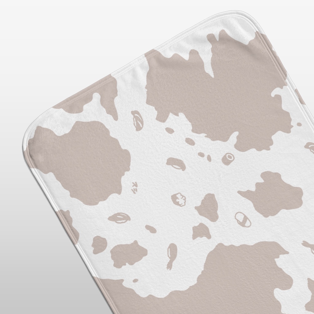 S-USHI ウスシ 鮨の牛柄|グレイベージュ|ブランケット SUSHI CowPattern | Gray Beige | Blanket