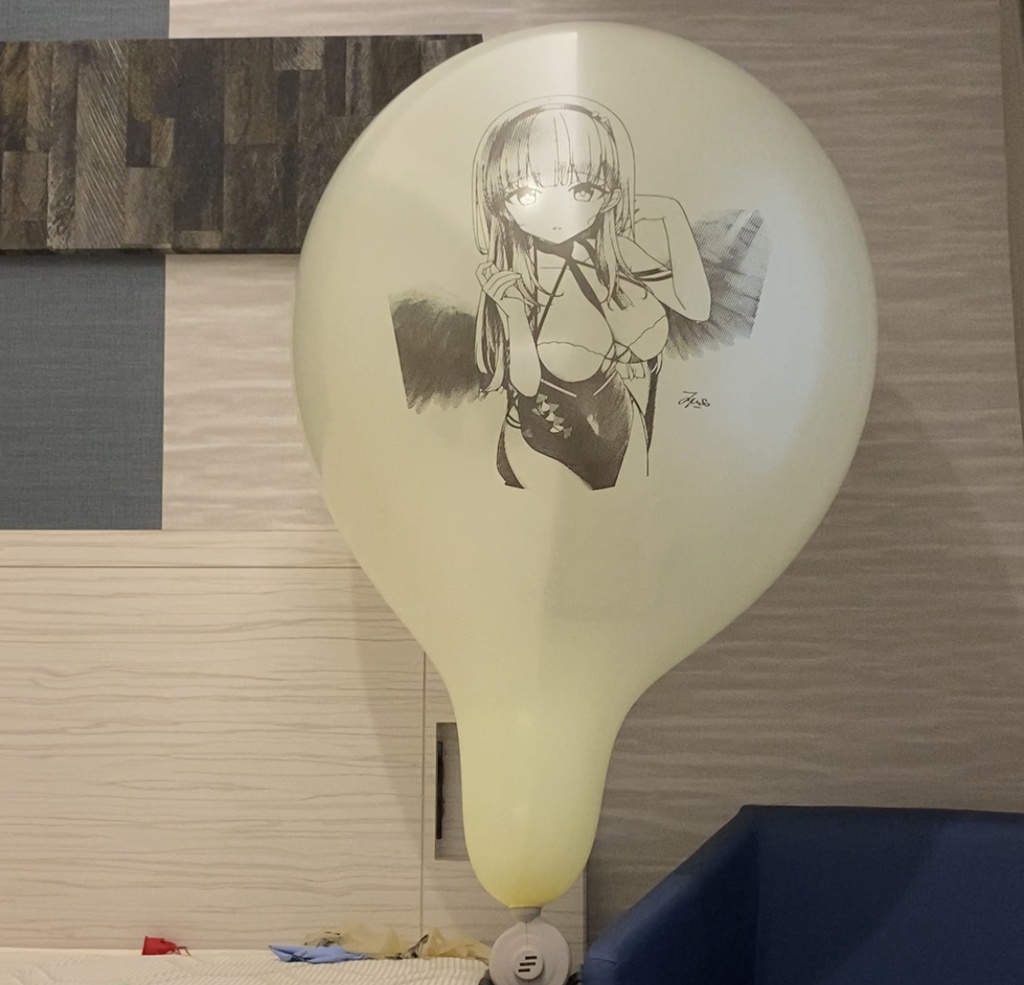 ダイドー風船 割り動画　Pump to pop video (Daido balloon)
