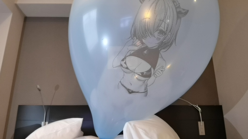 マシュ風船割り動画 Pump to pop video (Mashu balloon)