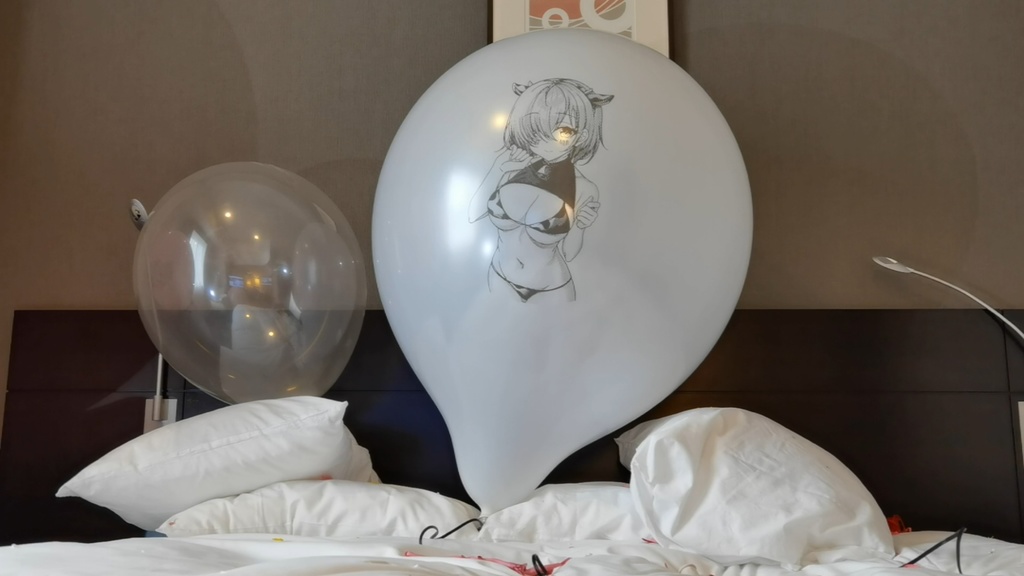 マシュ風船割り動画 Pump to pop video (Mashu balloon)